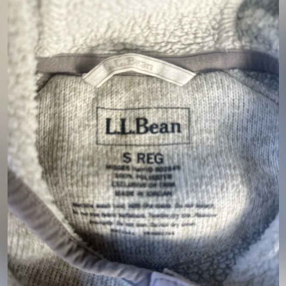 L.L. Bean Jacket Women’s S Reg‎ Tan Red Hoodie Colorblock Outdoors Camp Casual